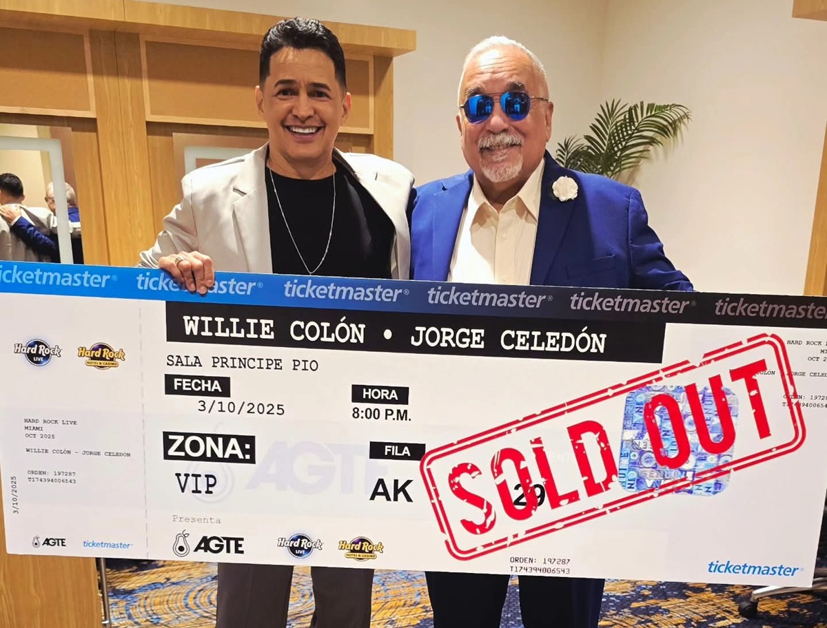 Willie Colón y Jorge Celedón hicieron historia en Estados Unidos registrando dos ‘sold out’ en el Hard Rock de Miami y el Toyota Music Factory en Dallas, en noviembre de 2025.