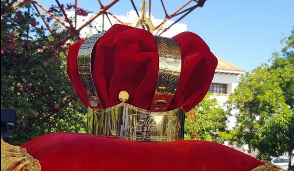 Acordeoneros durante una final del Rey de Reyes en Valledupar. Imagen recreada por Vallenatismo.