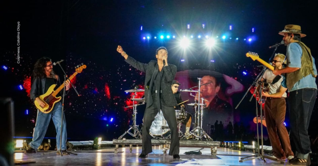 Morat durante su presentación junto a Silvestre Dangond en El Campín de Bogotá