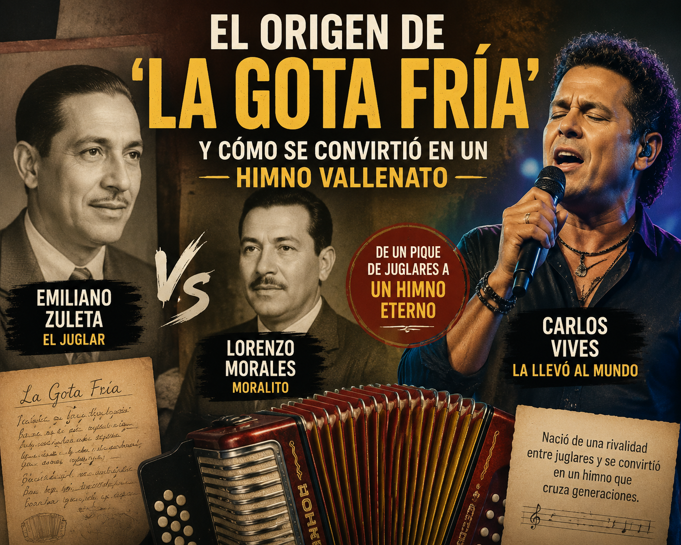 Origen de La Gota Fría, canción vallenata de Emiliano Zuleta y Lorenzo Morales.